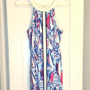 Lilly Pulitzer Pearl Shift Dress Red Right Return